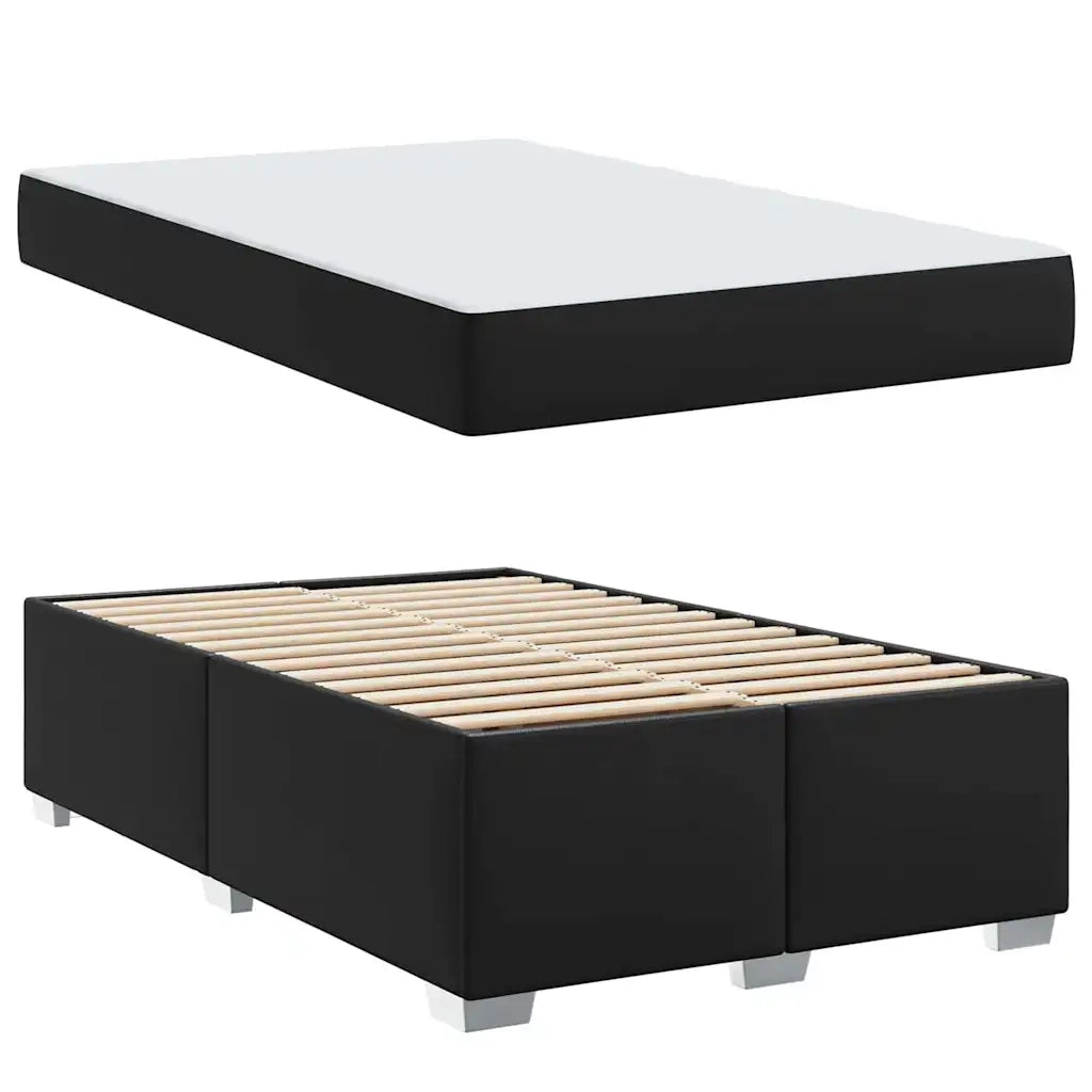 vidaXL Struttura del letto Nero 120 x 190 cm Pelle sintetica
