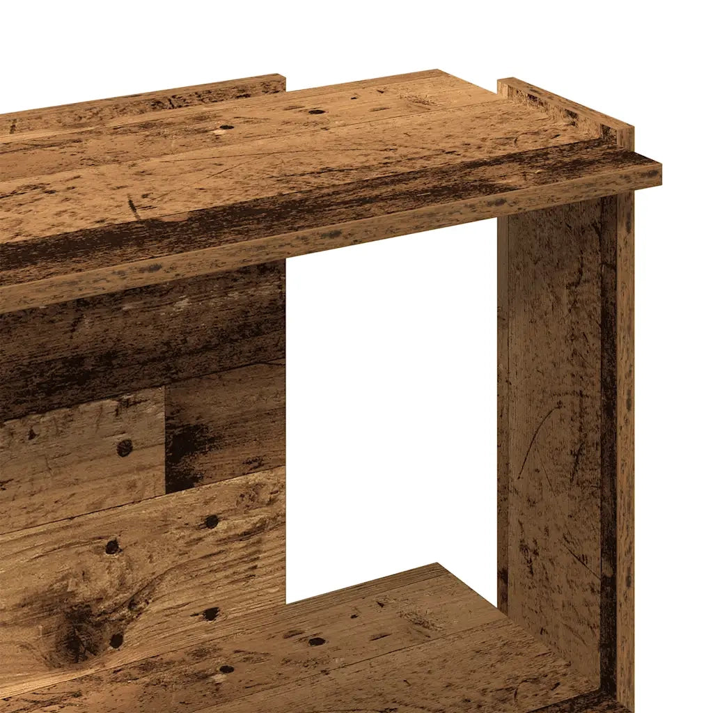 vidaXL Libreria a 3 Ripiani Legno Antico 60x30x80 cm Legno Multistrato