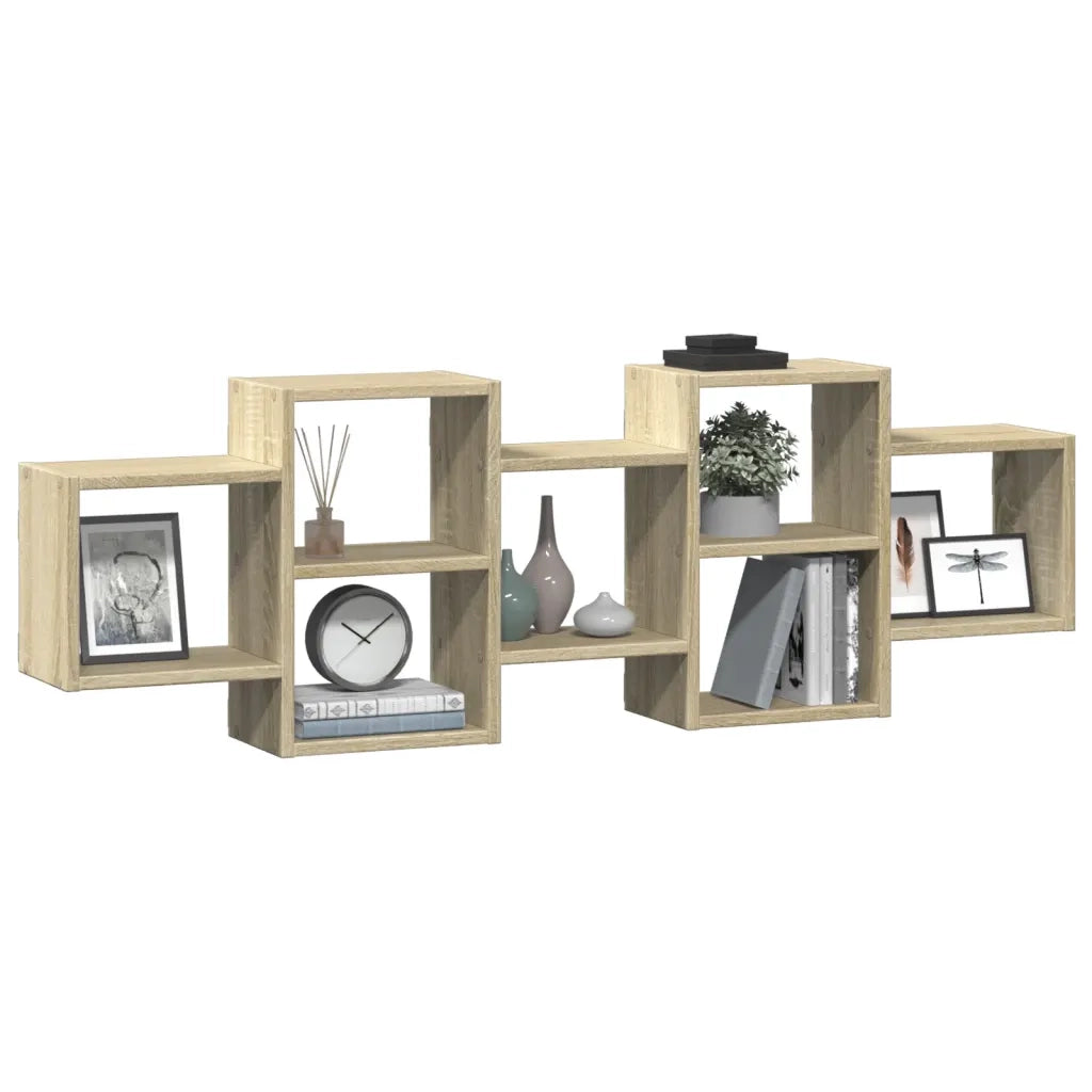 vidaXL Scaffale a Parete Rovere Sonoma 129x18x42 cm in Truciolato