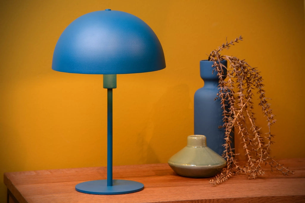 Lampada da tavolo blu eclettica metallo E14 Lucide Siemon