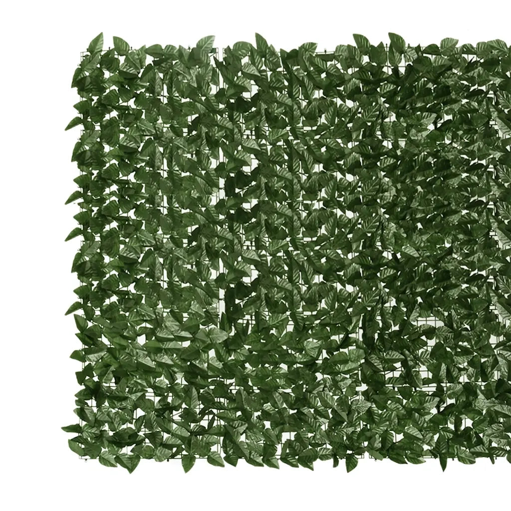 Schermo Privacy da Balcone con Foglie-Pannello per balcone Verde Scuro 300x150 cm