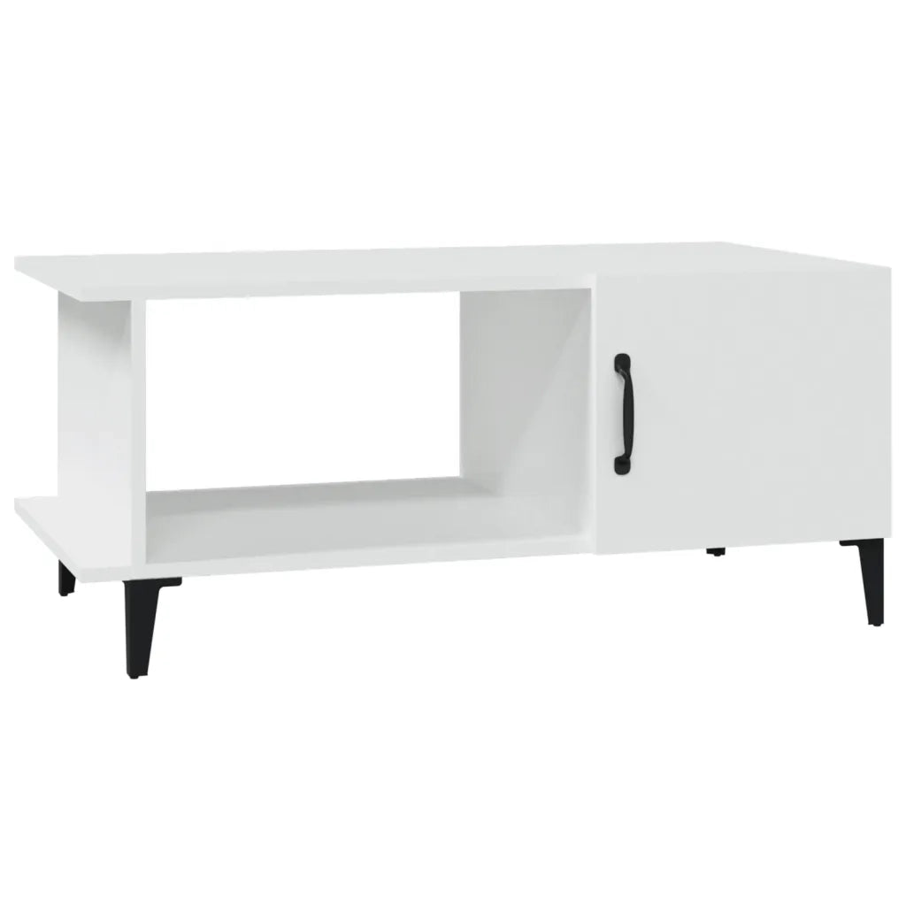 Tavolino da salotto | Tavolino da caff¨¨ | Tavolino da Soggiorno Bianco 90x50x40 cm in Legno Multistrato