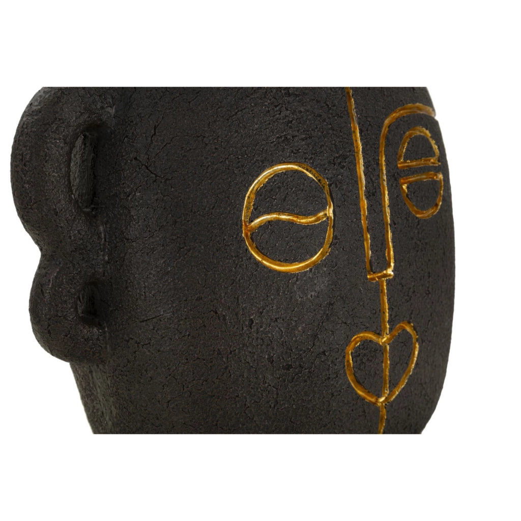 Lampada da Tavolo VKH162, Marrone, Poliresina, 30,5x30,5x46 cm