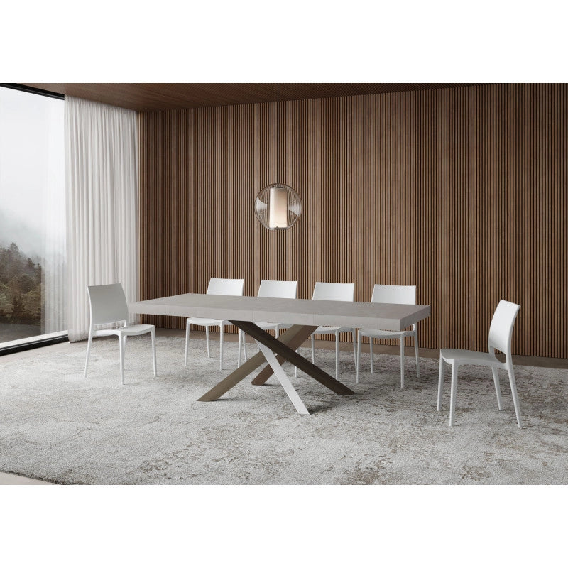 Tavolo allungabile 140/400x90 cm Volantis Premium telaio Multicolore 4/C - Cashmere