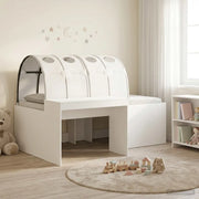 Letto con Tunnel 4 pcs Rovere Artigianale e Bianco