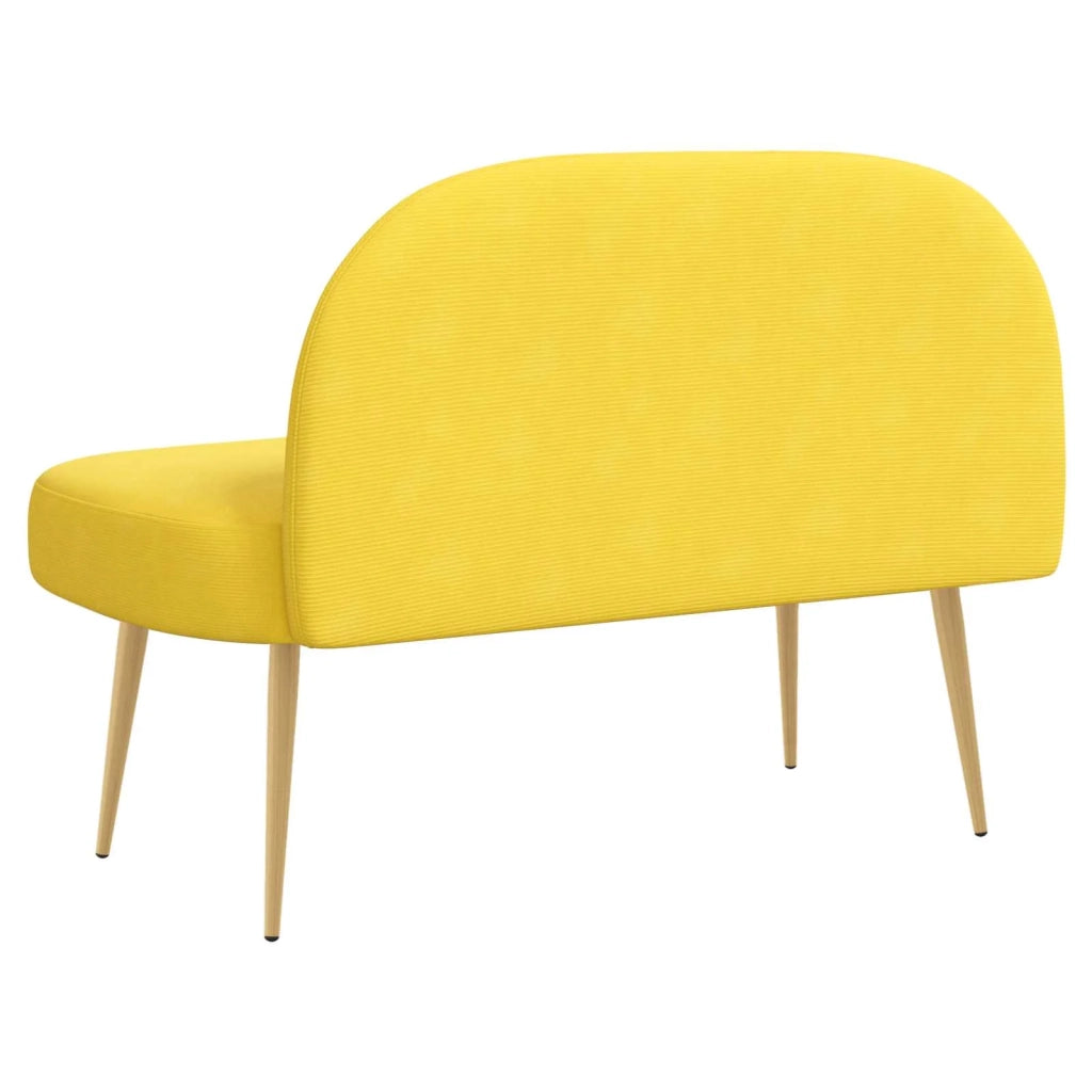 Panchina imbottita con schienale Giallo chiaro 110 x 60 x 76 cm 42040782