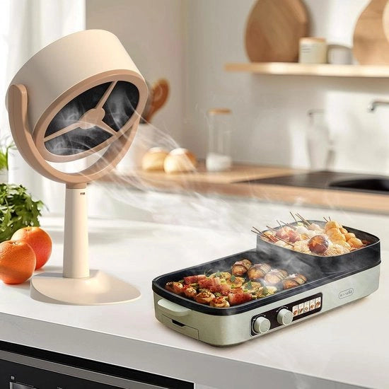 Ventilatore portatile 3000 mAh USB regolabile - 2 filtri rimovibili - cucina casa camping - Mini