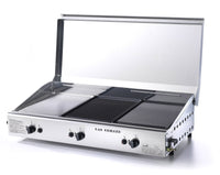 Tripla Piastra di Cottura in Ghisa e Acciaio a Gas GPL e Metano Ompagrill Plancha Trio/1 Cover/M