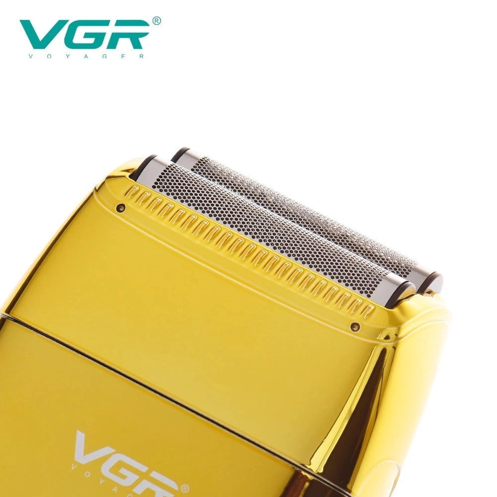 Trade Shop - Rasoio Professionale Foil Shaver Vgr V-399 Doppia Testina Barber Shaver - Oro