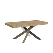 Tavolo allungabile 200/460x90 cm Volantis colore quercia natura gambe multicolore 4/C