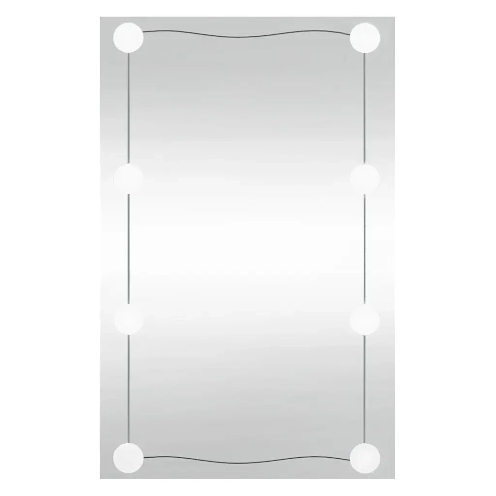 Specchio da Parete con Luci LED 50x80 cm Vetro Rettangolare 3189156