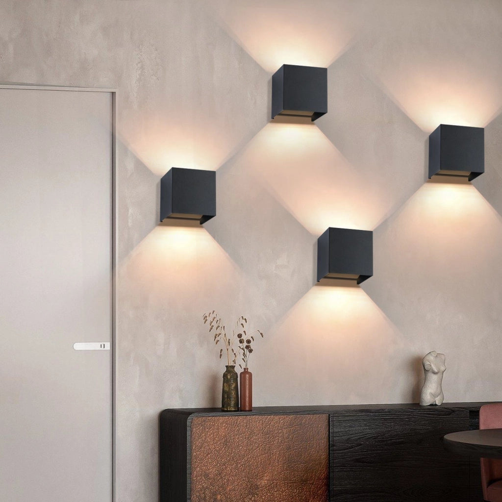 ZMH Applique da parete per esterni impermeabile IP65 con fascio regolabile verso l'alto o verso il basso 3W