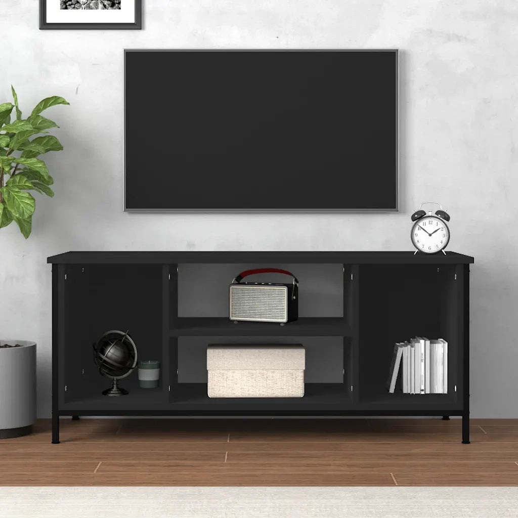 Mobile Porta TV Nero 102x35x45 cm in Legno Multistrato 826285