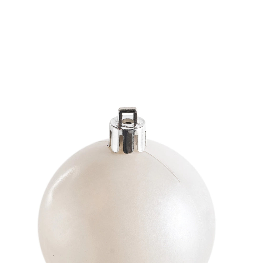 Set di 40 palline di Natale in plastica Decorazioni da appendere all'albero di Natale Stile classico scandinavo Bianco sporco