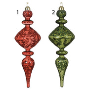 Pendaglio in vetro trasparente colorato 23 cm
