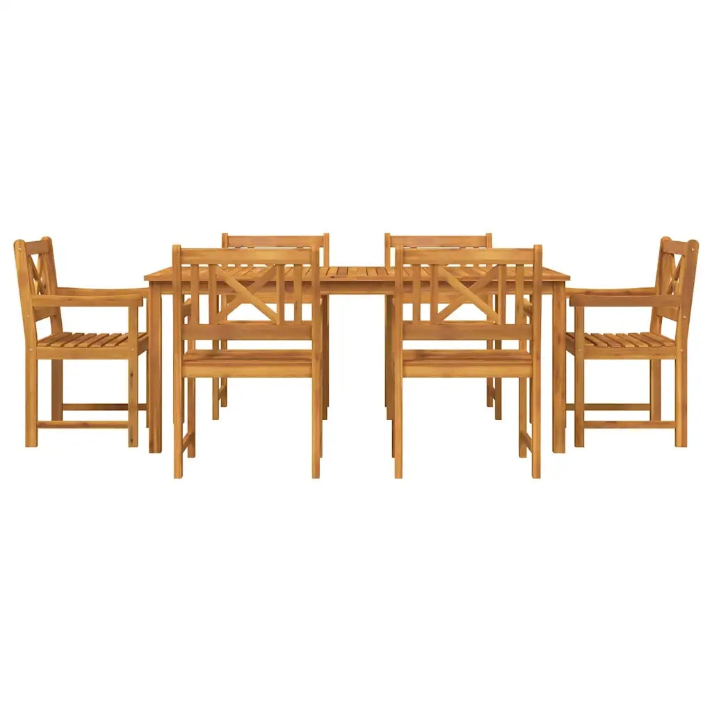 Set da Pranzo per Giardino 7 pcs Marrone 3375660