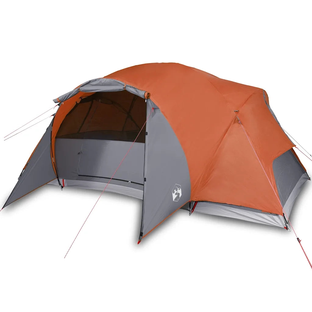 Tenda da Campeggio Crossvent 8 Persone-Tenda per Famiglie Arancione Impermeabile