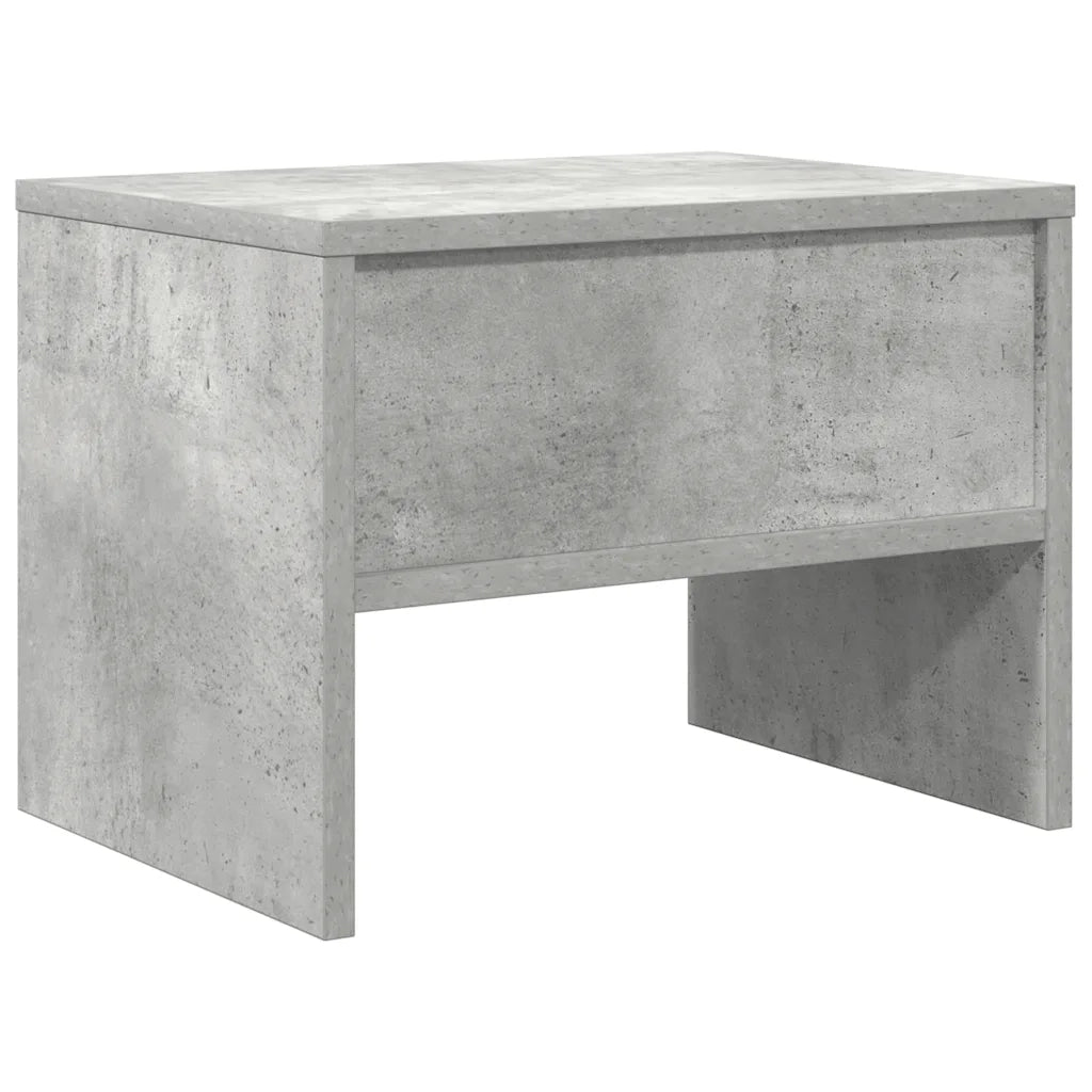 Comodino | Armadio da Notte | Mobiletto da notte Grigio Cemento 40x30x30 cm in Legno Multistrato