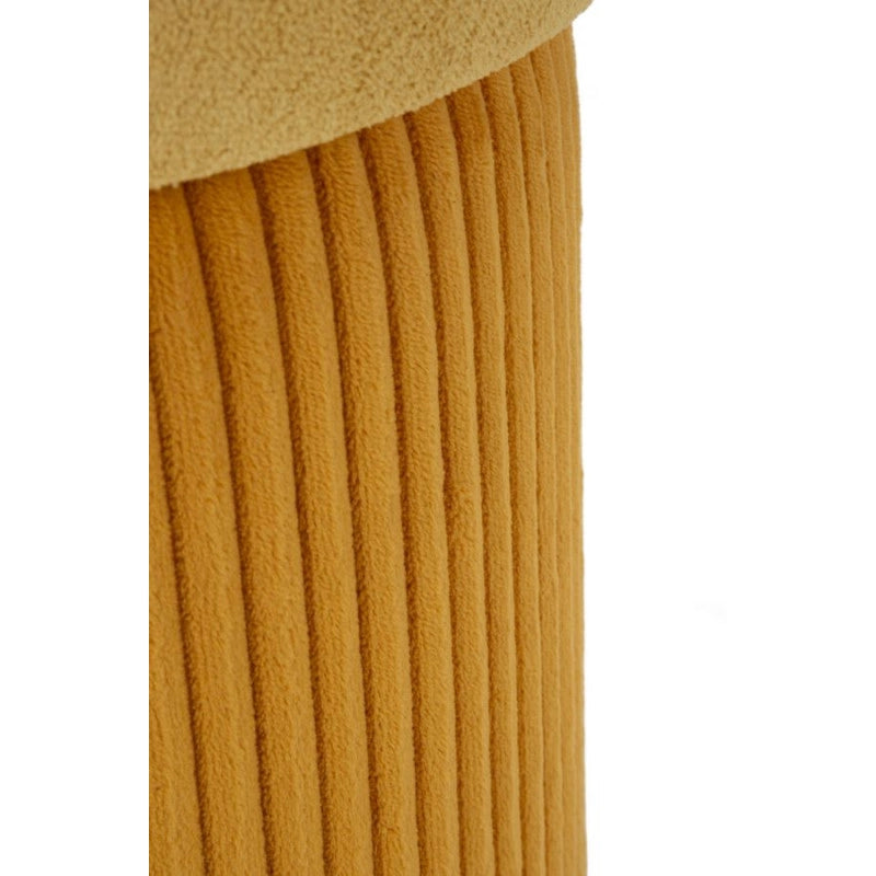 Puff Con Contenitore Aspen Senape Set 2 Pz cm ø 42x44-35x37