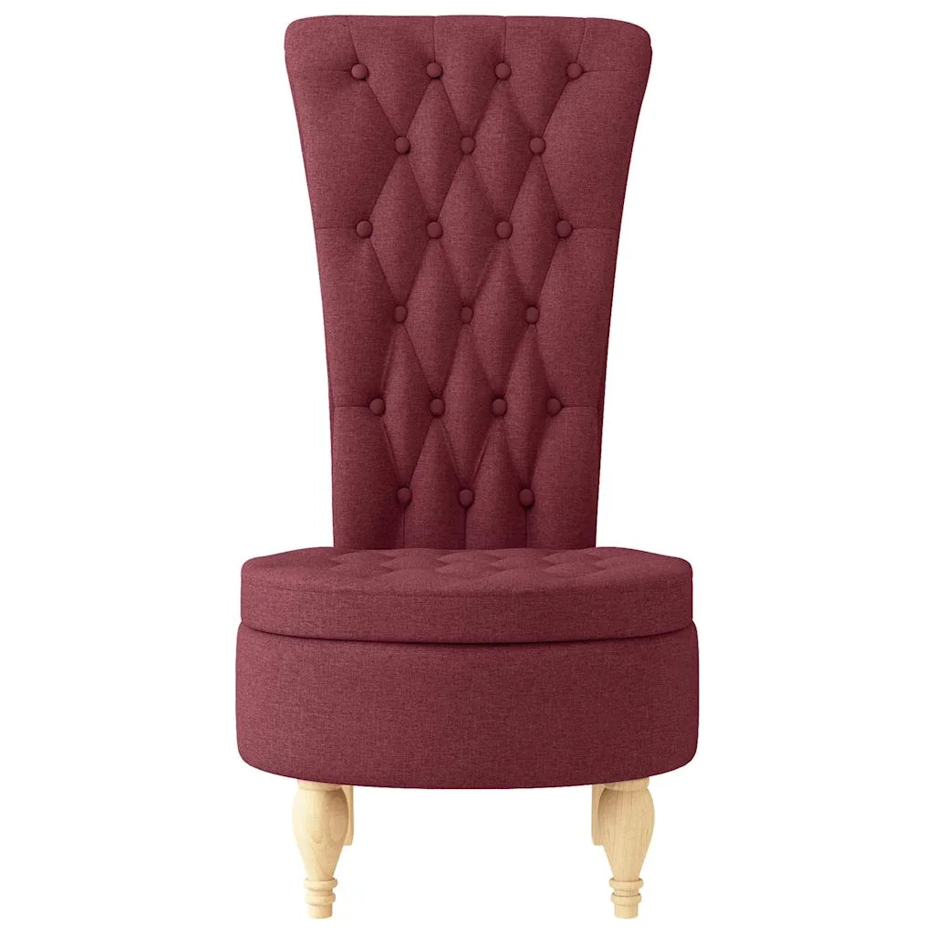 Divano Sedia-Poltrona Slipper Rosso Vino 56,5 x 70 x 110 cm Tessuto