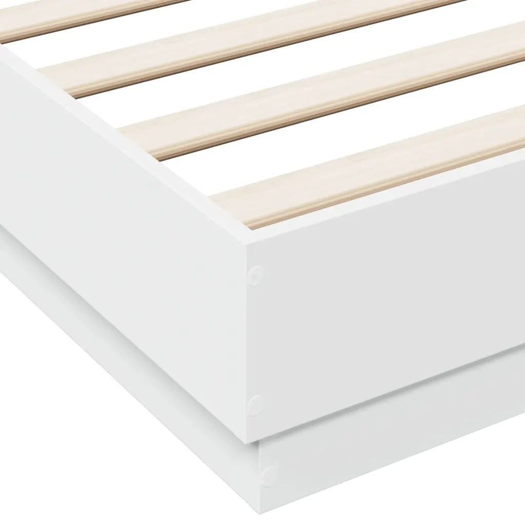 Giroletto con Luci LED Bianco 160x200 cm 3209779