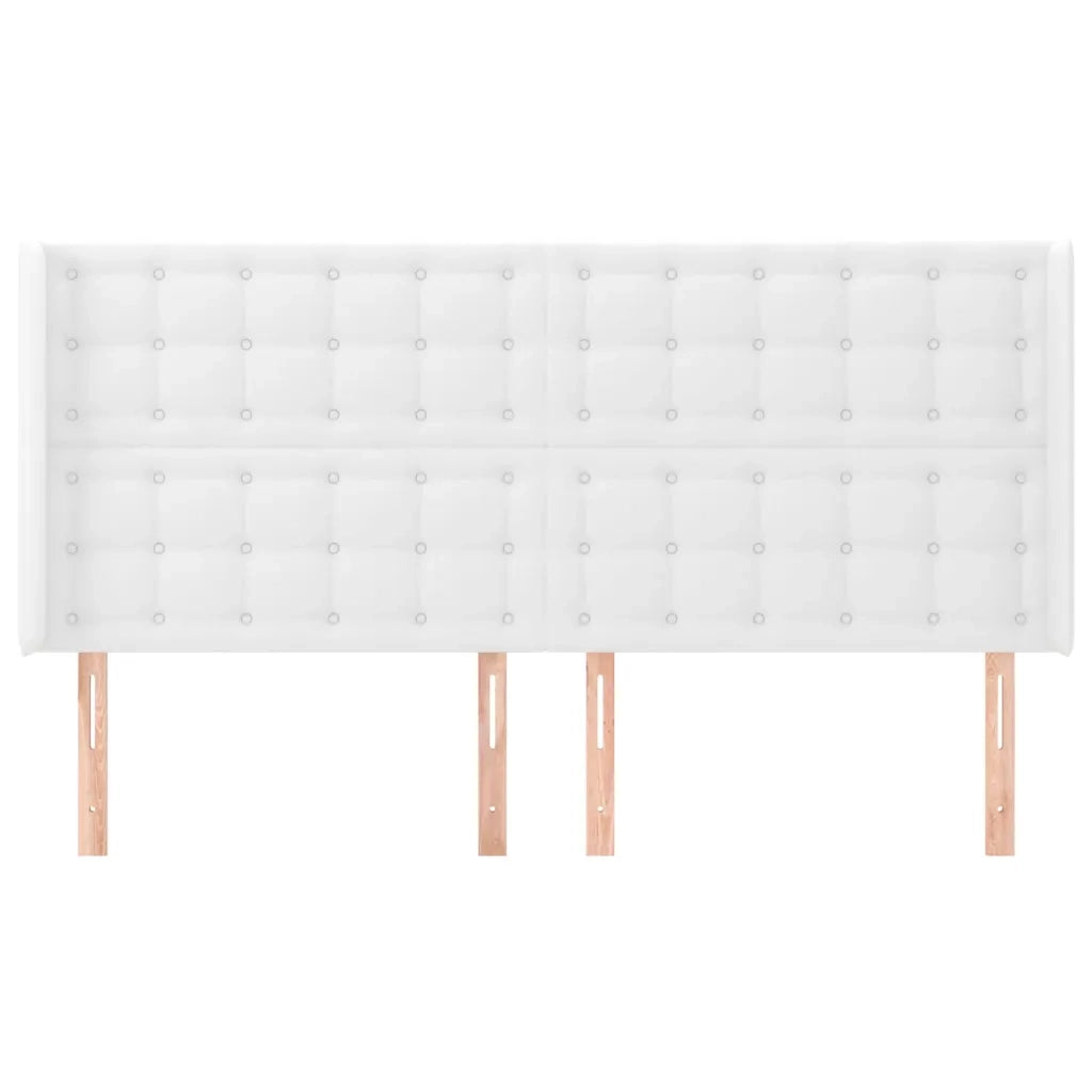 Testiera ad Orecchio Bianco 203x16x118/128 cm in Similpelle 3119689
