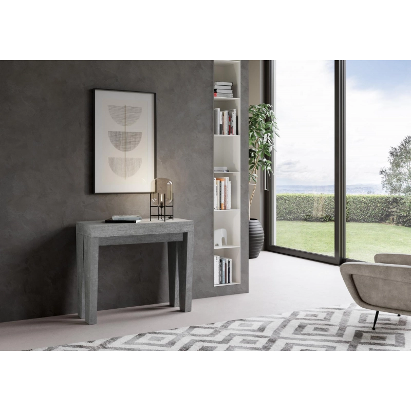 Consolle allungabile 90x40/196 cm Spimbo Small - Cemento