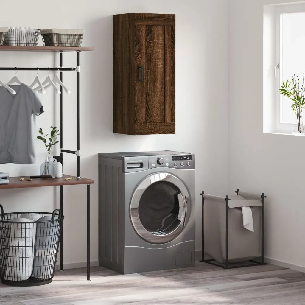 Mobile a Parete Rovere Marrone 34,5x34x90 cm Legno Multistratocod mxl 104877