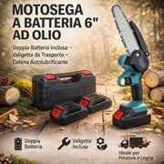 Motosega Elettrosega 6" doppia batteria 36V 5,0Ah elettrica lama 6" 07730