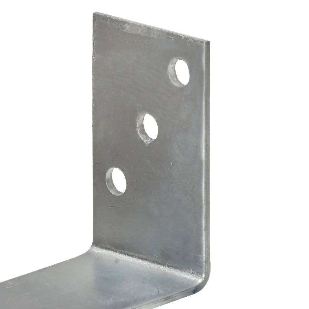 Ancoraggi per recinzione 12 pz argento 8x6x30 cm acciaio zincato 145325