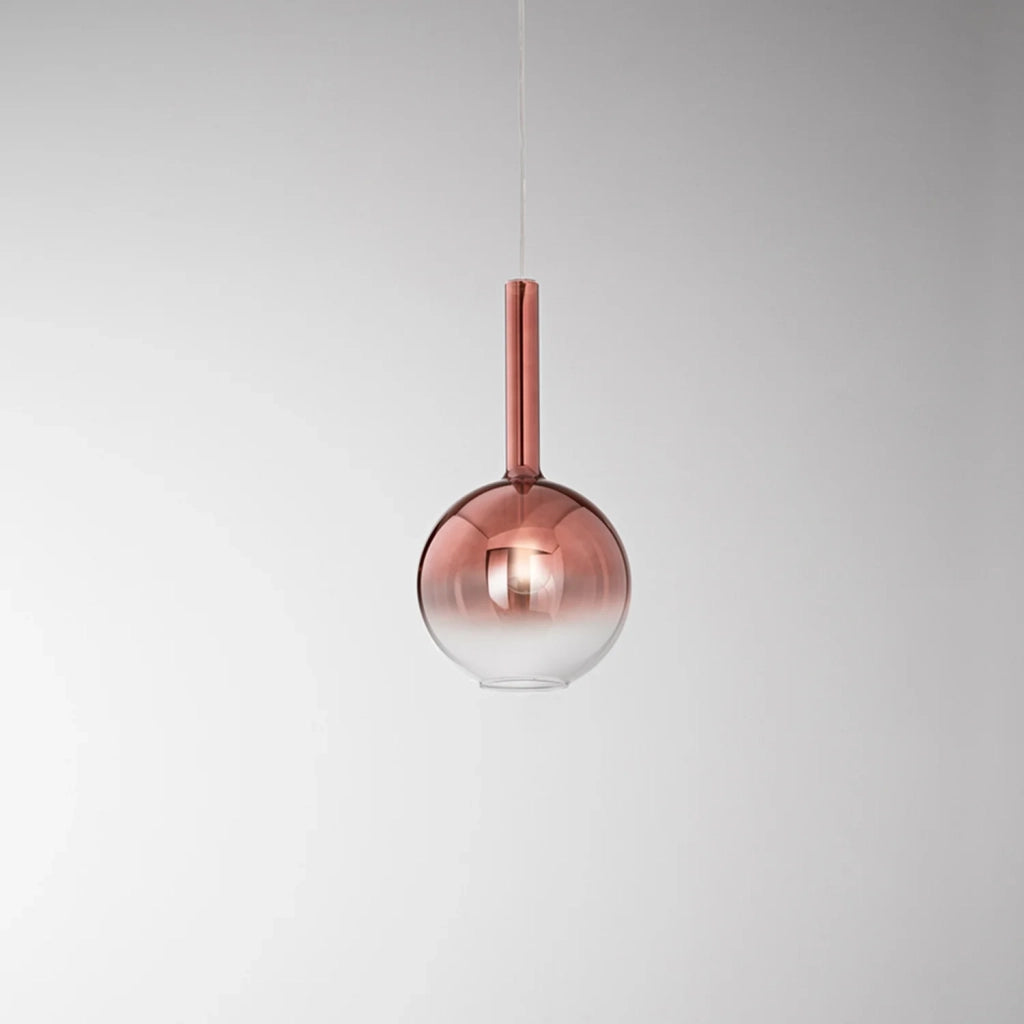 Sospensione Contemporanea Lollipop Vetro Rame 1 Luce E27 Ip20 D25