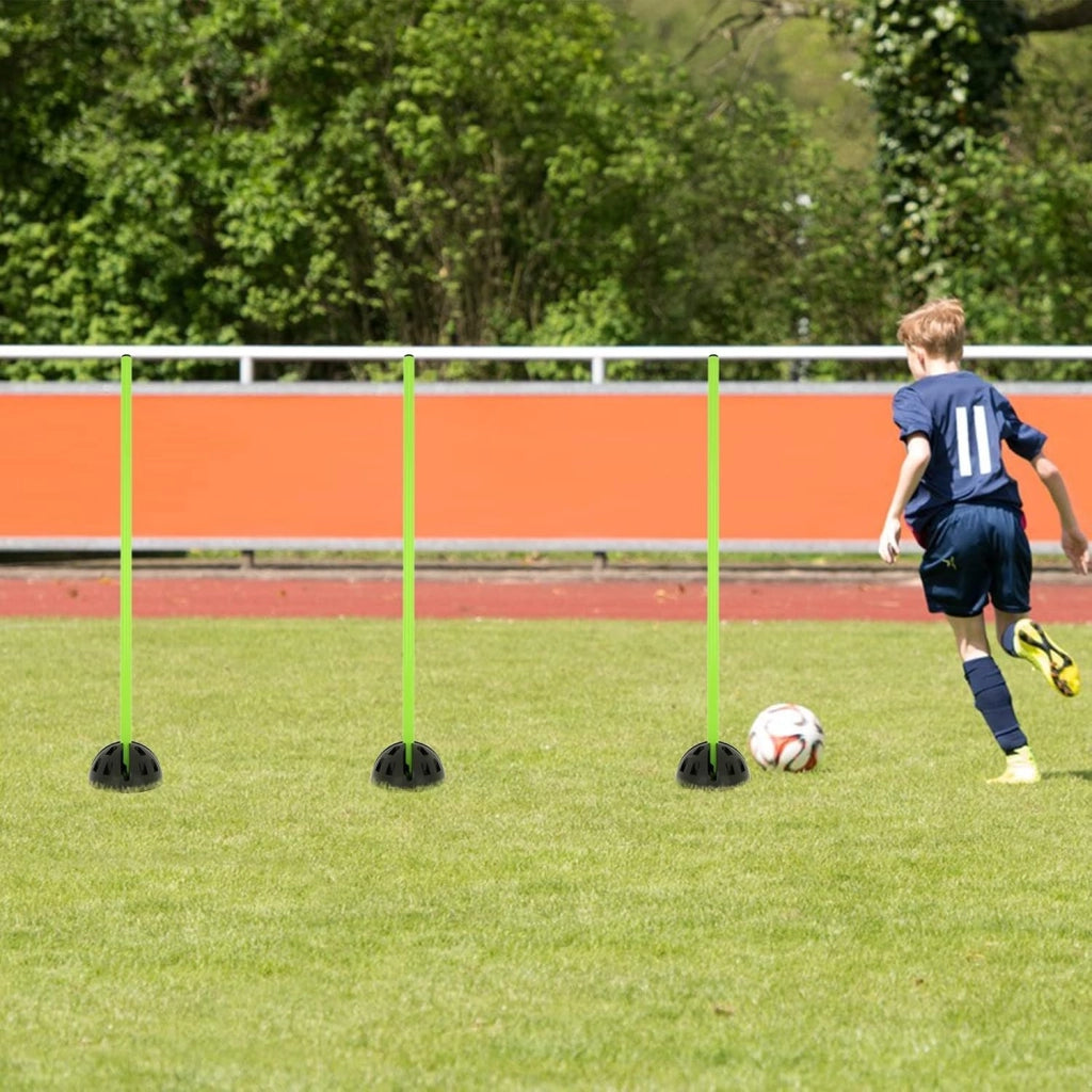 FIVMEN Agility Hostens, set di barre per allenamento e slalom, per hobby, cavallo, ostacoli per rimbalzo, dribbling e agilità, verde