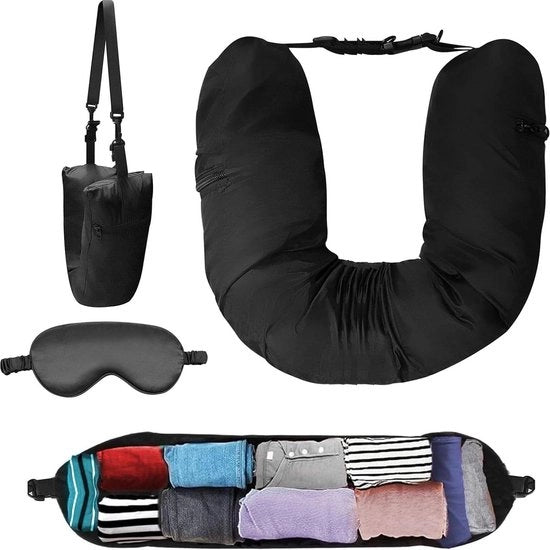 Borsa di viaggio multifunzionale a forma di U per la strada - riempibile con abbigliamento - trasformabile e scalabile - auto o aereo