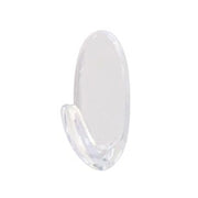 Trade Shop - Set 3pz Ganci Appendini Adesivi Trasparenti Parete Casa Attaccapanni Ovali 87014 -
