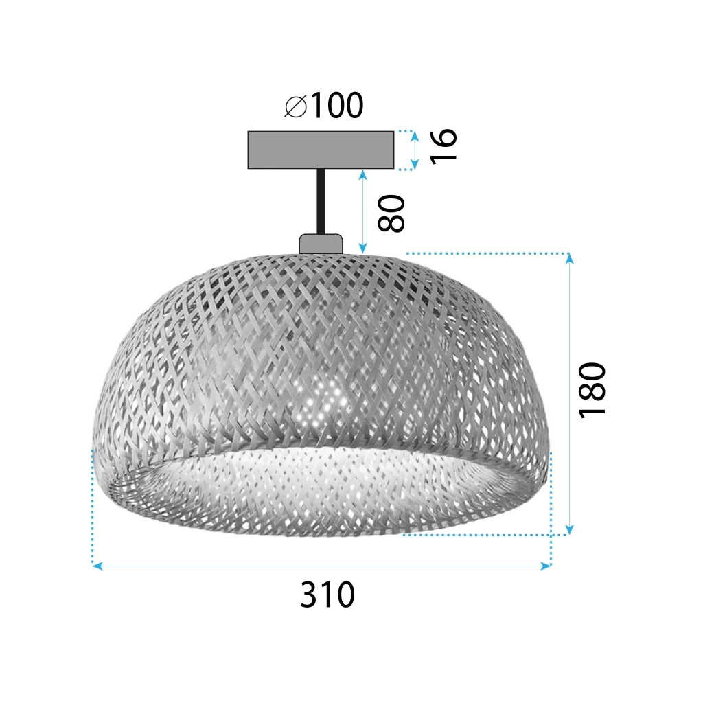 Lampada Da Soffitto Bamboo APP1638-1CP