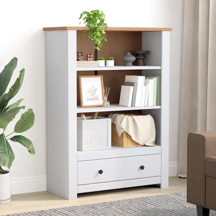 Libreria Bianca 80x35x110 cm in Pino Massello Panama Range 282669