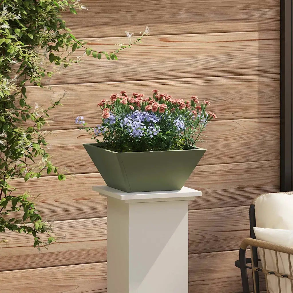 Vaso da giardino Verde oliva 35 x 35 x 15 cm 873802