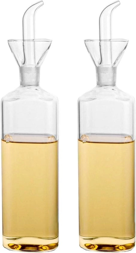 Set di flaconi di olio da cucina con dispositivo di servizio e secchio - dispenser di flaconi di olio per cucina e barbecue