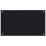 Paraschizzi decorativo per cucina con protezione antispruzzo 70 x 40 cm vetro nero 02_0046340