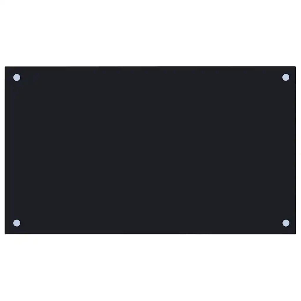 Paraschizzi decorativo per cucina con protezione antispruzzo 70 x 40 cm vetro nero 02_0046340