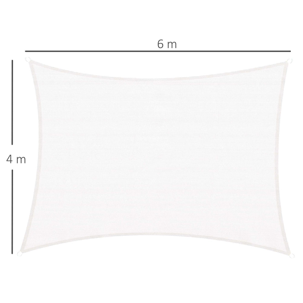 Tenda Vela da Giardino 4x6m in PE Crema