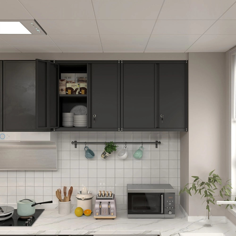 Armadio Metallico 2 Ante con Ripiani Regolabili ¨C MINIMAL ¨C Multiuso per Casa e Ufficio
