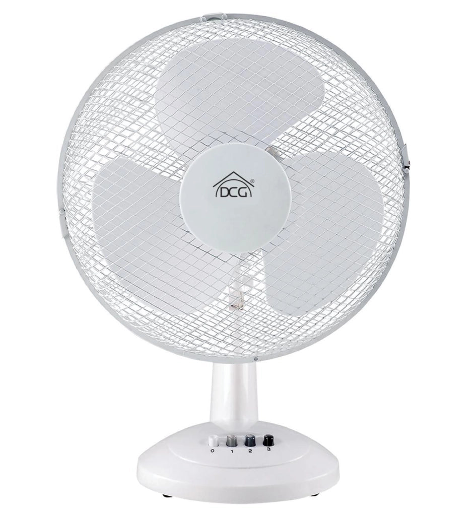 DCG Eltronic Ventilatore da Tavolo Oscillante 40cm 3 Velocità VE9040