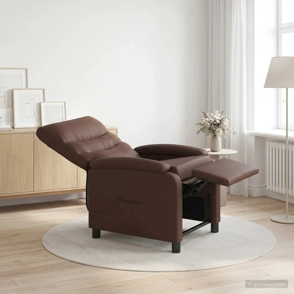 Divano Sedia-Poltrona Massaggiante Marrone Similpelle 961066