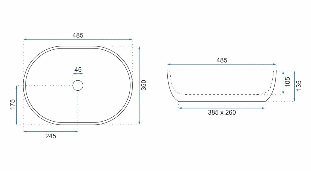 Lavabo Da Appoggio Rea Lara Beige