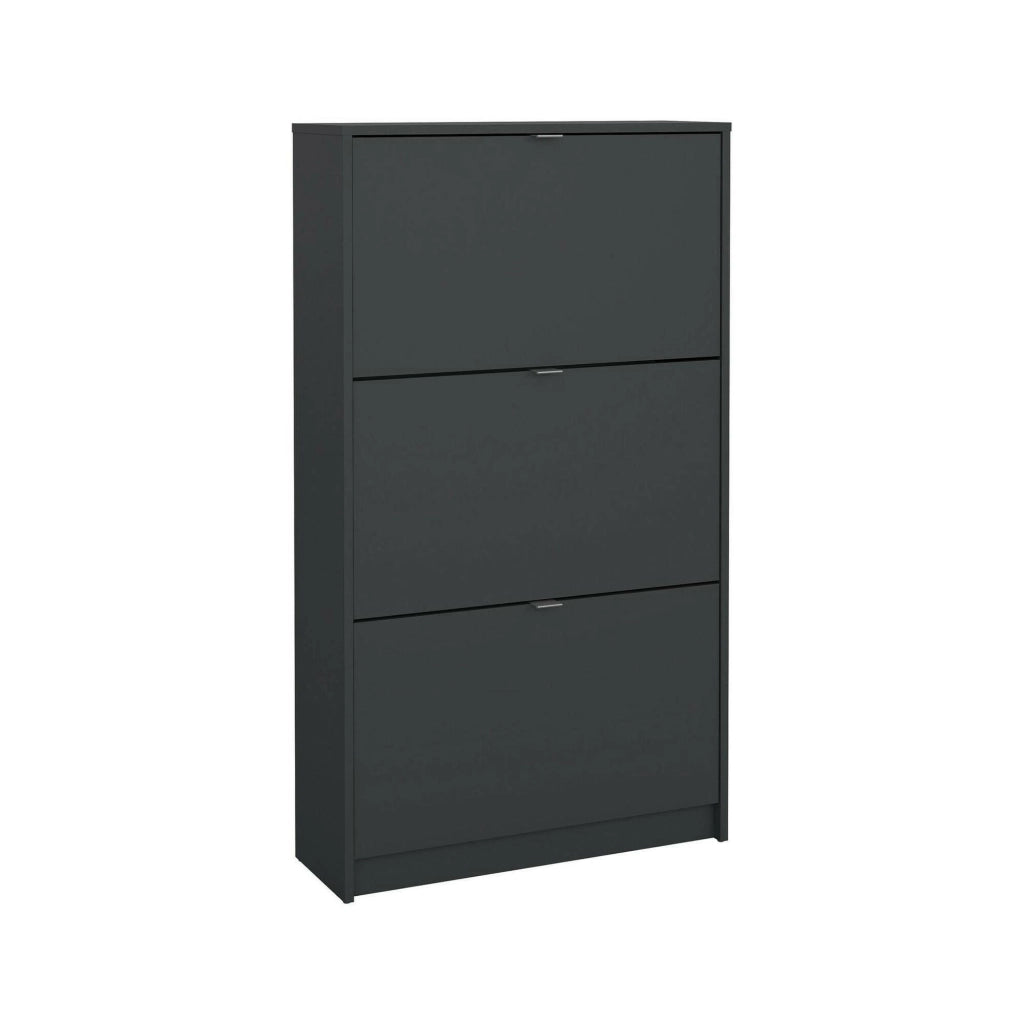 Scarpiera Irina, Mobile portascarpe, Armadio da ingresso multiuso, Mobiletto per calzature, 70x24 h124 cm, Grigio