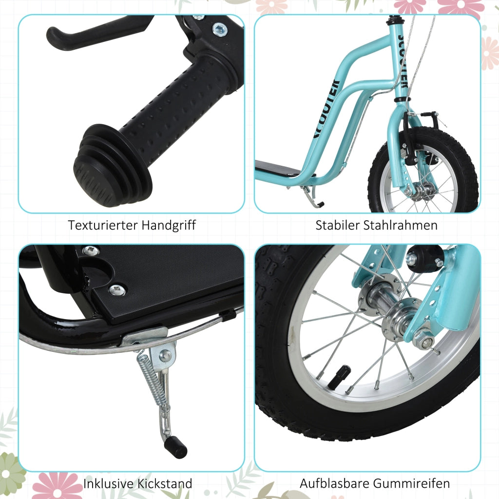 Monopattino per Bambini ¨C zephmum ¨C Blu, Metallo, Ruote 12 Pollici