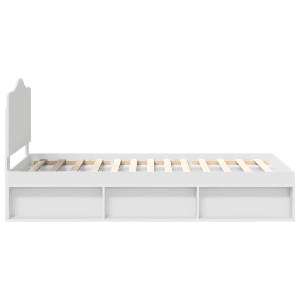 Struttura del letto Bianco 90 x 200 cm Pino massello 3413353
