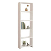 Biblioteca Piubega, Libreria 5 Ripiani, 50x20x160h cm Bianco