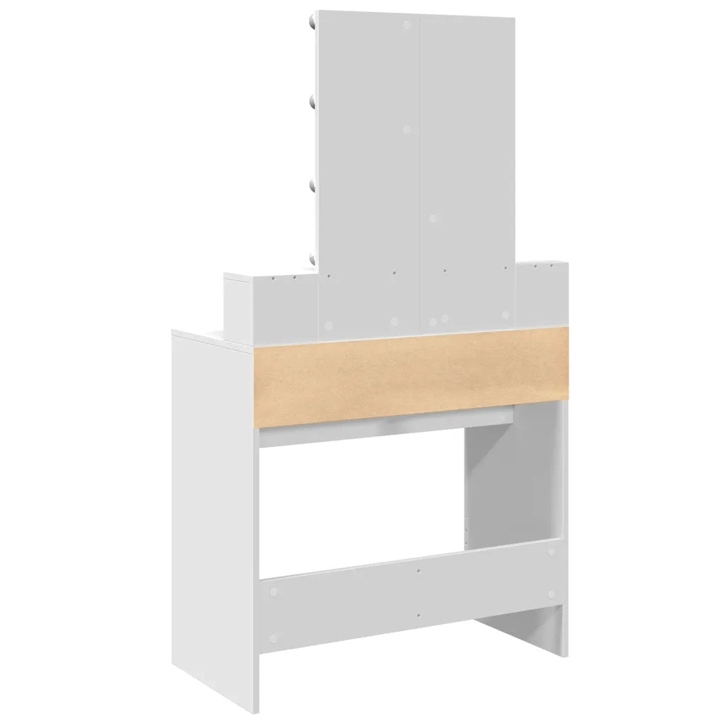 Toeletta | Tavolo da Trucco con LED Bianca 80x41x144,5 cm